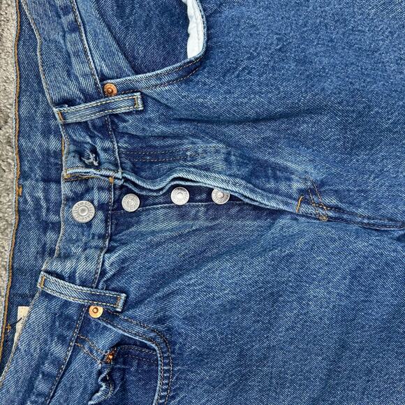 Levi's High Rise Button Fly Jeans in Deep Blue - Picture 5 of 10